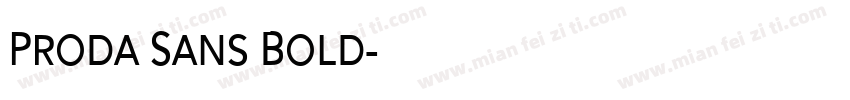 Proda Sans Bold字体转换